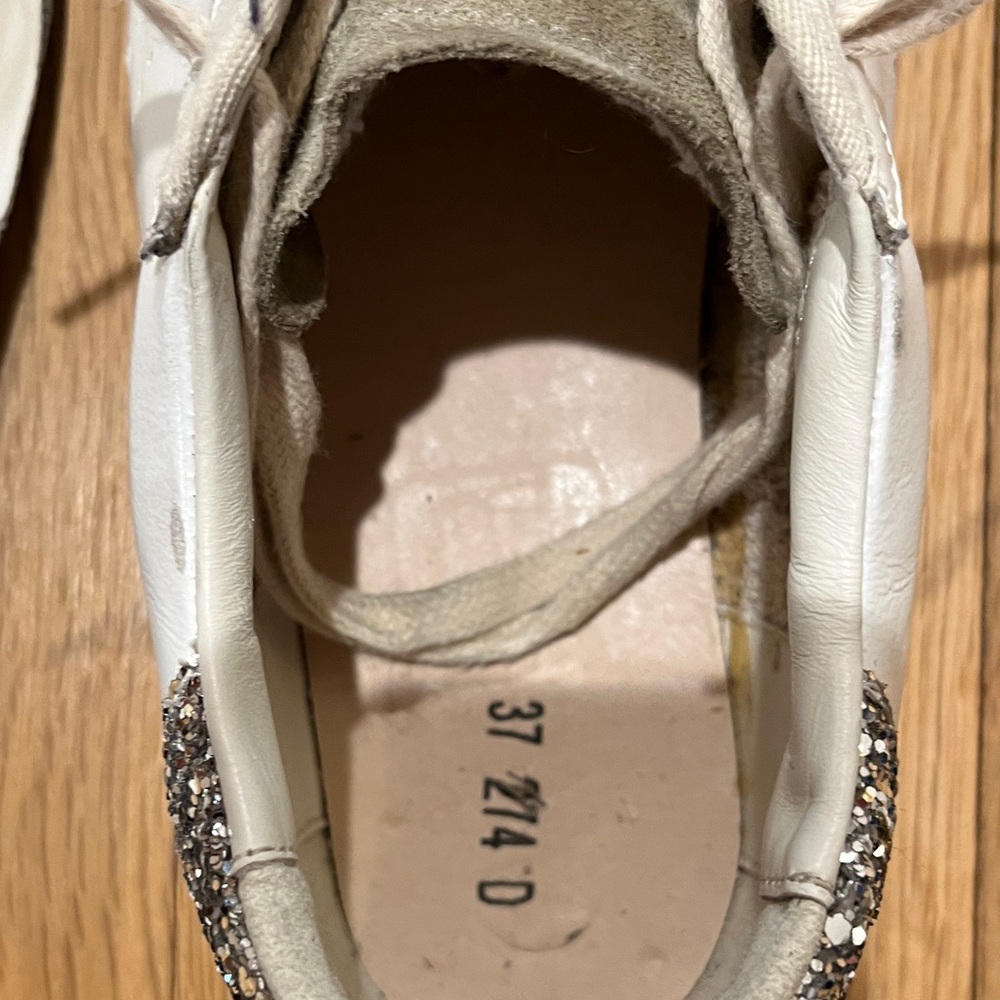 Golden Goose White and Gray Sneakers - Picture 7 of 8